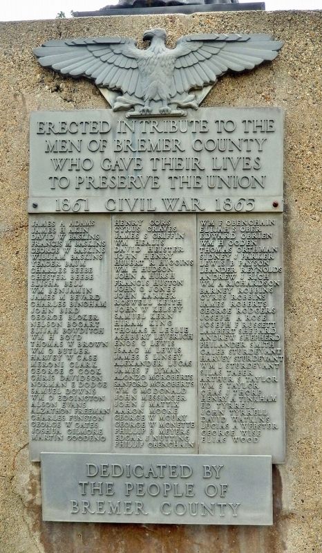 Bremer County Civil War Memorial image. Click for full size.