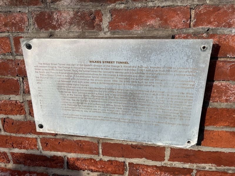 Wilkes Street Tunnel Marker. Click for full size. Wilkes Street Tunnel Marker image. Click for full size.