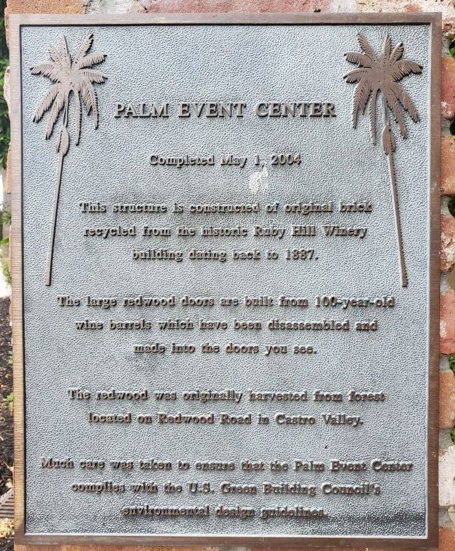Palm Event Center Marker. Click for full size. Palm Event Center Marker image. Click for full size.