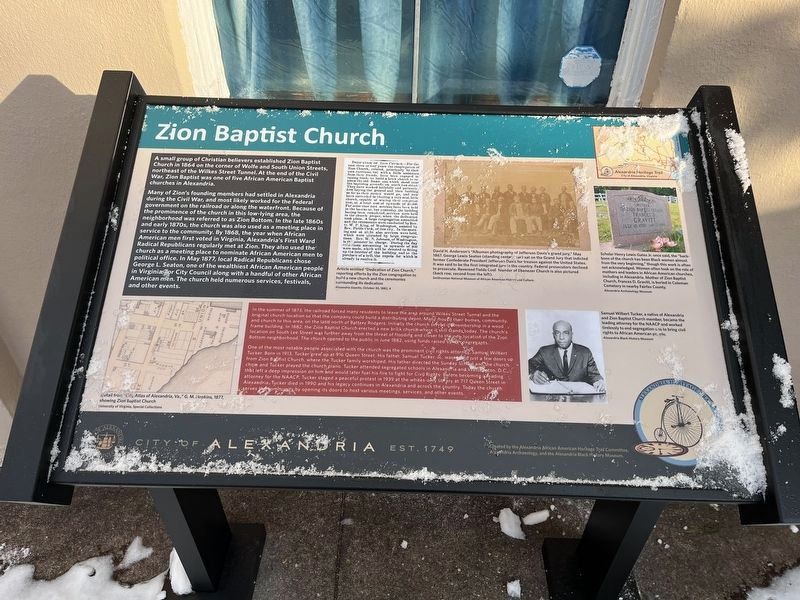 Zion Baptist Church Marker image. Click for full size.