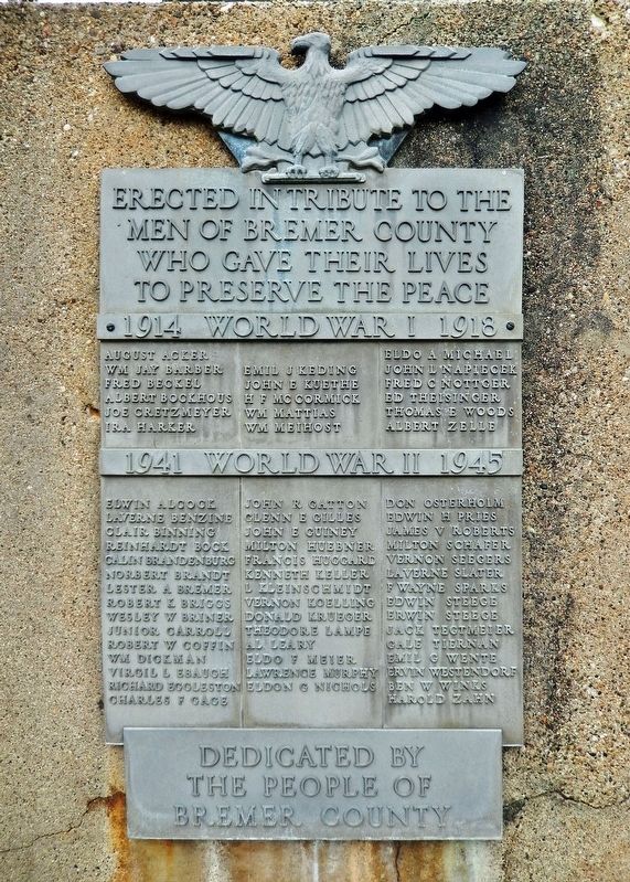 Bremer County World War Memorial image. Click for full size.