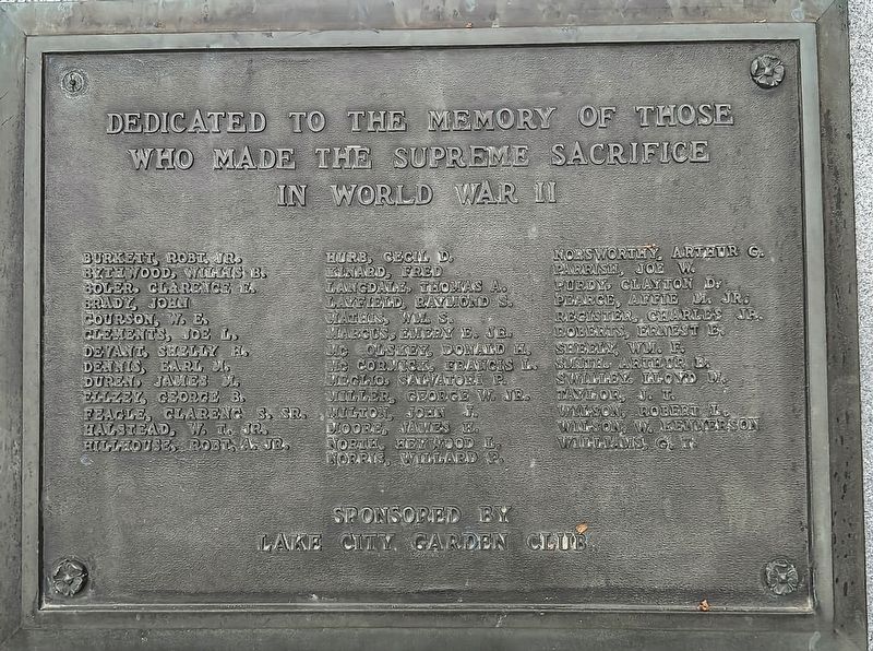 World War II Memorial Marker image. Click for full size.