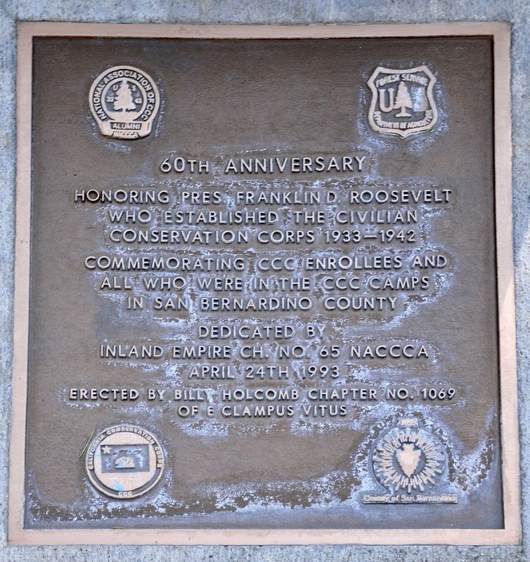 60th Anniversary of the CCC Marker image. Click for full size.