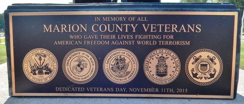 Marion County Veterans Memorial. Click for full size. Marion County Veterans Memorial image. Click for full size.