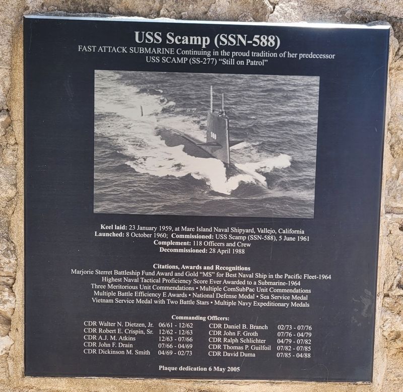 USS Scamp (SSN-588) Marker image. Click for full size.