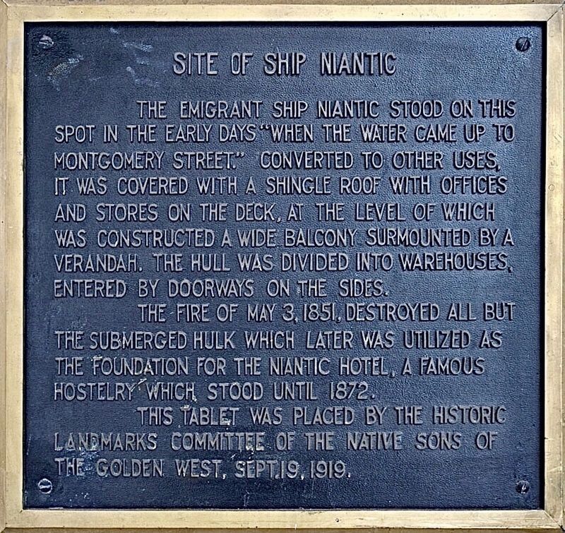Site of Ship Niantic Marker image. Click for full size.
