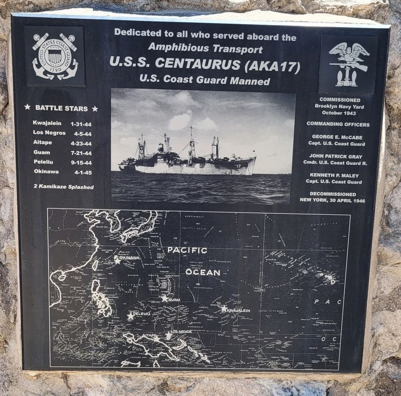U.S.S. Centaurus (AKA17) Marker image. Click for full size.