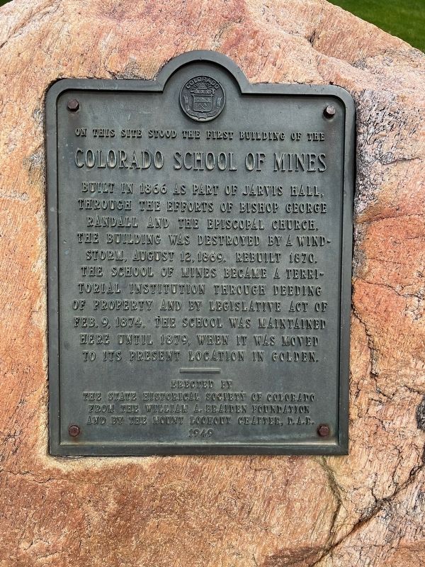 Colorado School Of Mines Marker image. Click for full size.