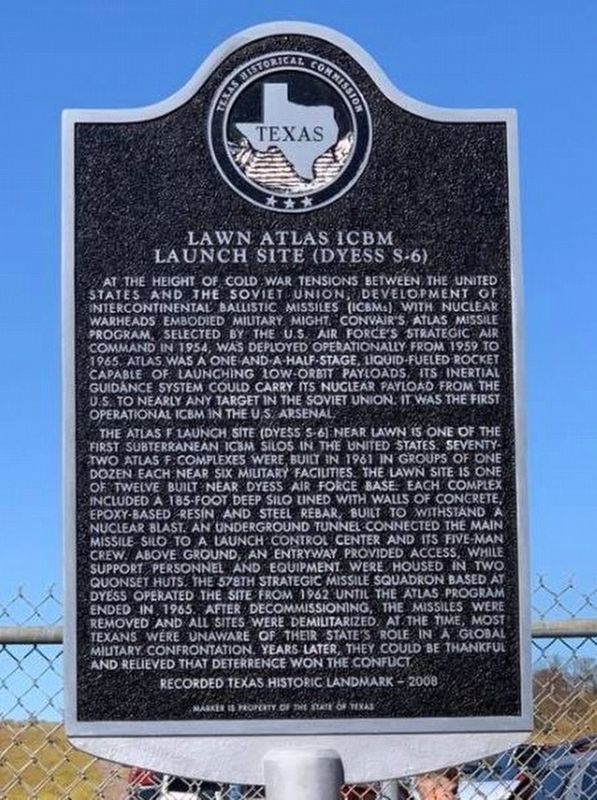 Lawn Atlas ICBM Launch Facility Marker image. Click for full size.