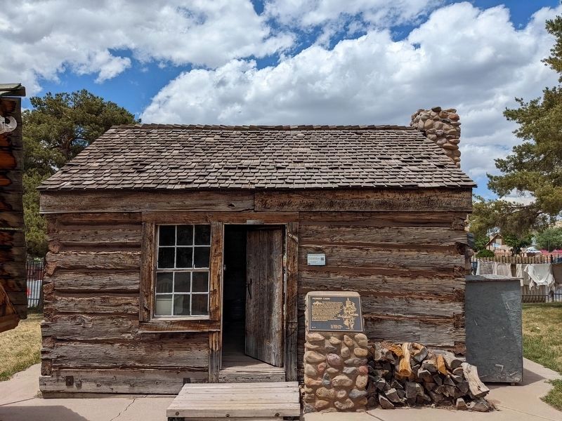 Pioneer Cabin with Marker. Click for full size. Pioneer Cabin with Marker image. Click for full size.