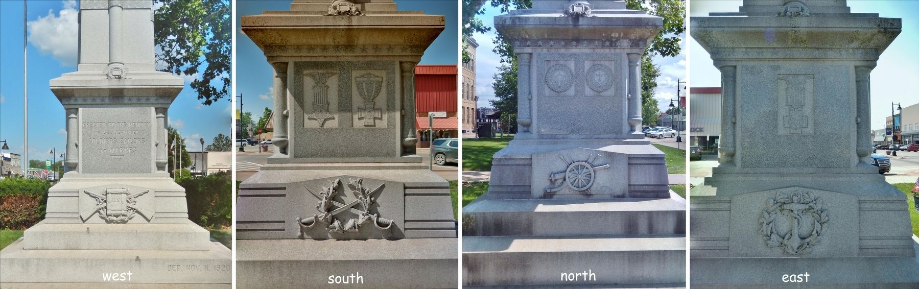 Soldiers, Sailors and Marines Monument (<i>detail</i>). Click for full size. Soldiers, Sailors and Marines Monument (<i>detail</i>) image. Click for full size.