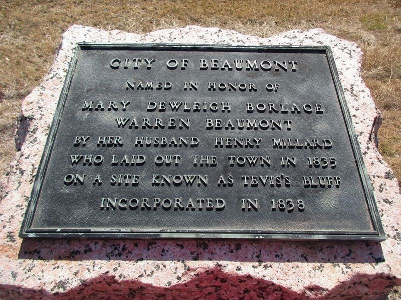 City of Beaumont Marker. Click for full size. City of Beaumont Marker image. Click for full size.