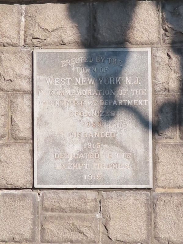 West New York Exempt Firemen Marker. Click for full size. West New York Exempt Firemen Marker image. Click for full size.