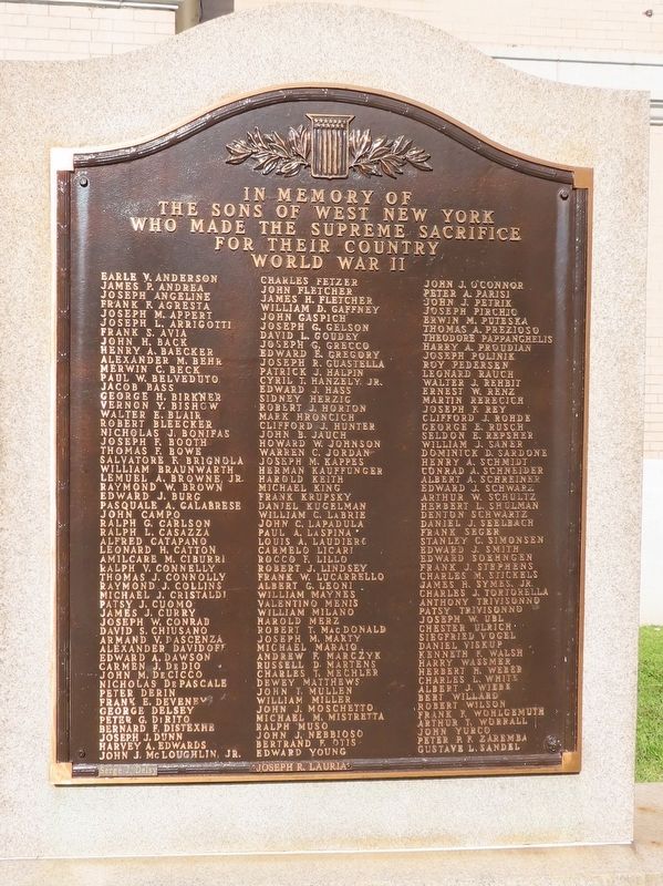 West New York World War II Memorial image. Click for full size.