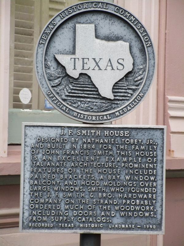 J.F. Smith House Marker image. Click for full size.