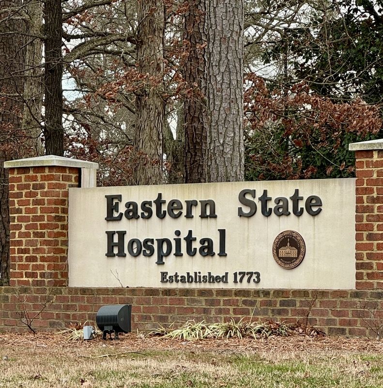 Eastern State Hospital Sign image. Click for full size.