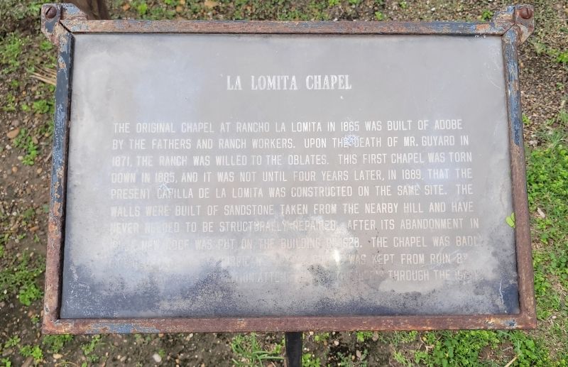 La Lomita Chapel Marker image. Click for full size.