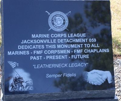 Leatherneck Legacy Monument Marker image. Click for full size.