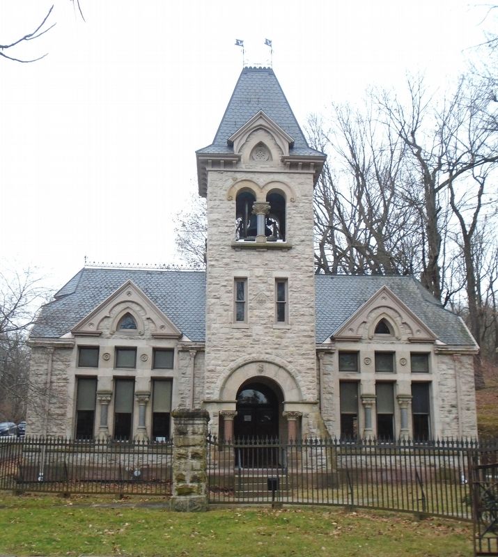 Mount Hope Cemetery's 1874 Gatehouse image. Click for full size.