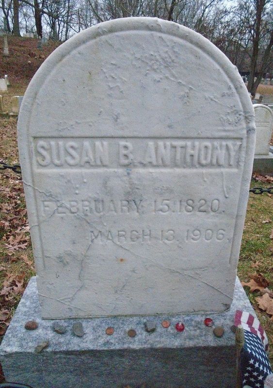 Susan B. Anthony Grave Marker image. Click for full size.