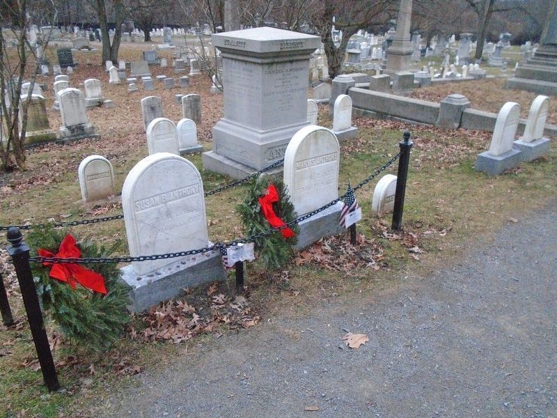 Susan B. Anthony Grave Marker in Anthony Family Plot image. Click for full size.