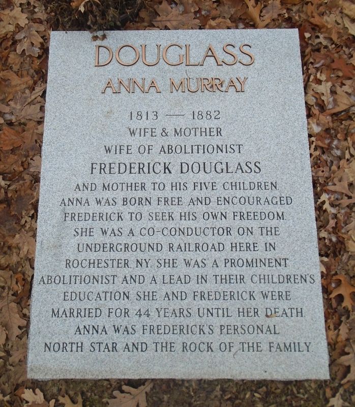 Anna Murray Douglass Grave Marker image. Click for full size.