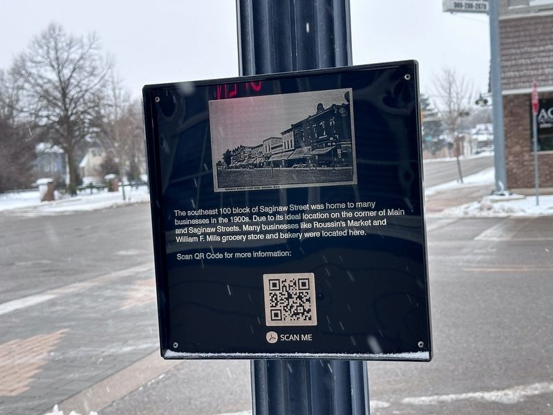 Southeast 100 Block Saginaw Street Marker image. Click for full size.