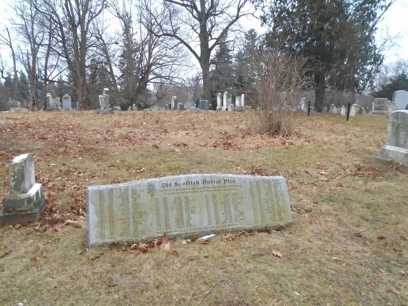 Old Scottish Burial Plot and Marker image. Click for full size.