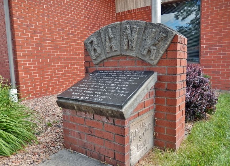 Farmers Savings Bank Marker image. Click for full size.