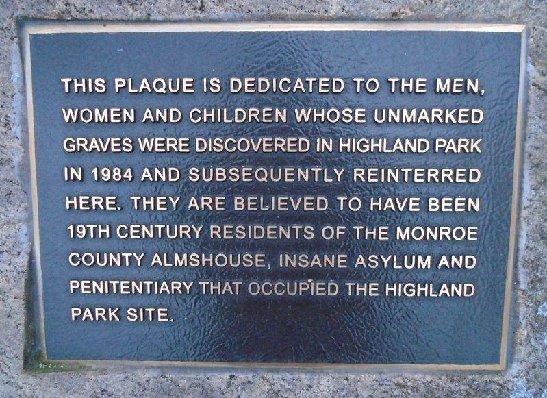 Highland Park Burials Marker image. Click for full size.