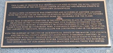 Flame of Freedom Marker. Click for full size. Flame of Freedom Marker image. Click for full size.