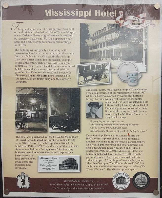 Mississippi Hotel Marker image. Click for full size.