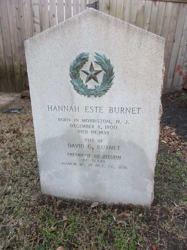 Hannah Este Burnet Marker image. Click for full size.