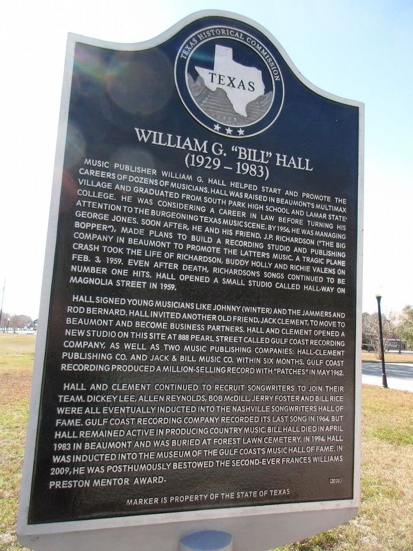 William G. "Bill" Hall Marker image. Click for full size.