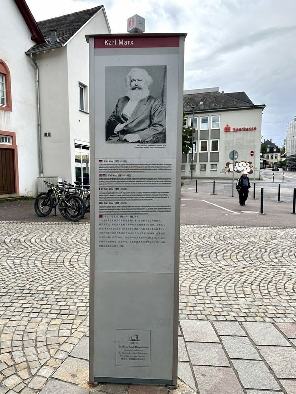 Karl Marx (1818-1883) Marker - wide view image. Click for full size.