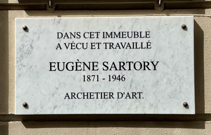 Eug�ne Sartory Marker image. Click for full size.