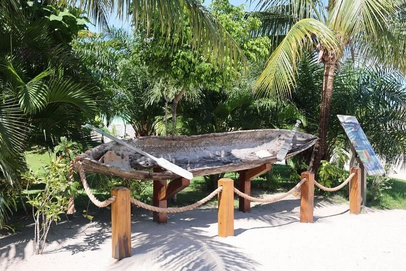 Dugout Canoe and Marker. Click for full size. Dugout Canoe and Marker image. Click for full size.