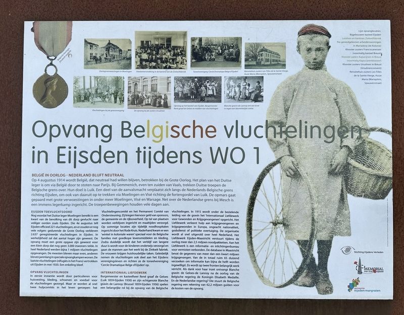 Opvang Belgische Vluchtlingen / Asylum for Belgian Refugees Marker image. Click for full size.