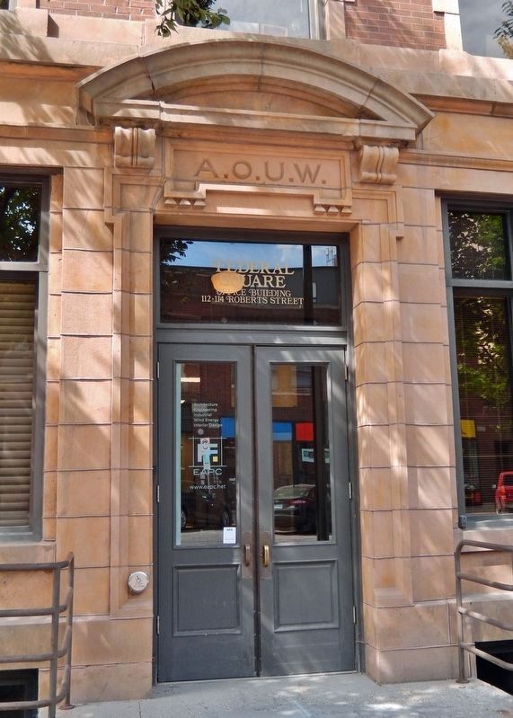 Grand Lodge of North Dakota<br>(<i>entrance detail</i>) image. Click for full size.