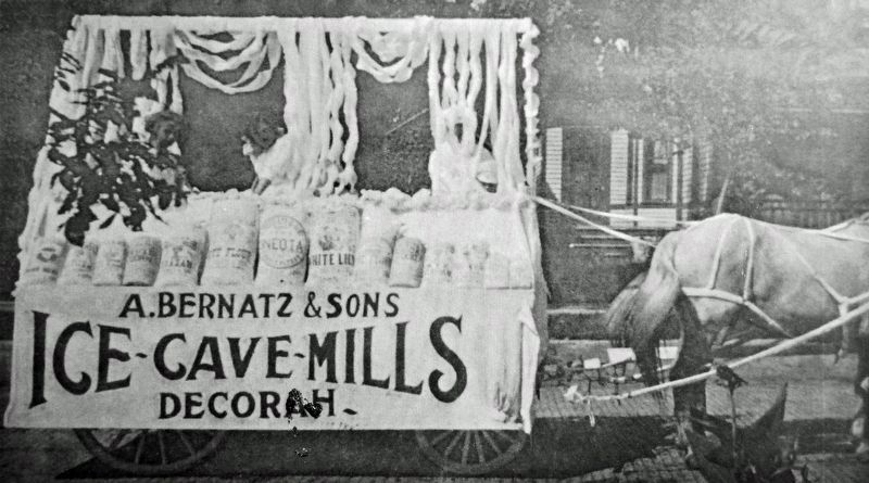Marker detail: Ice Cave Mill Homecoming Float image. Click for full size.