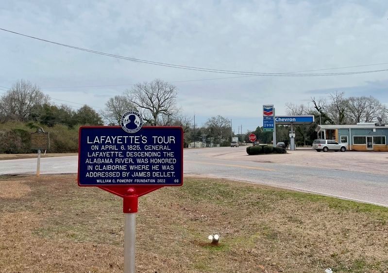 View of marker looking East on US-84.. Click for full size. View of marker looking East on US-84. image. Click for full size.