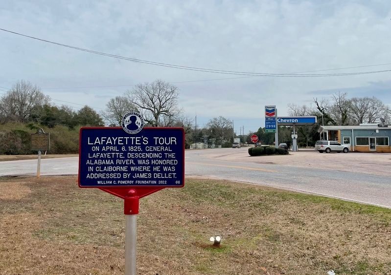 View of marker looking East on US-84. image. Click for full size.