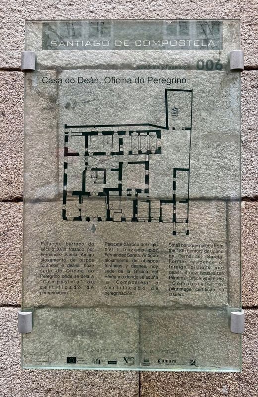 Casa do Den, Oficina do Peregrino / House of the Dean, Office of the Pilgrims Marker image. Click for full size.