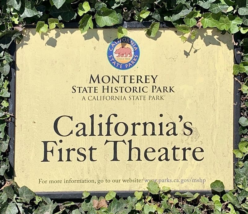 First Theater in California Marker image. Click for full size.