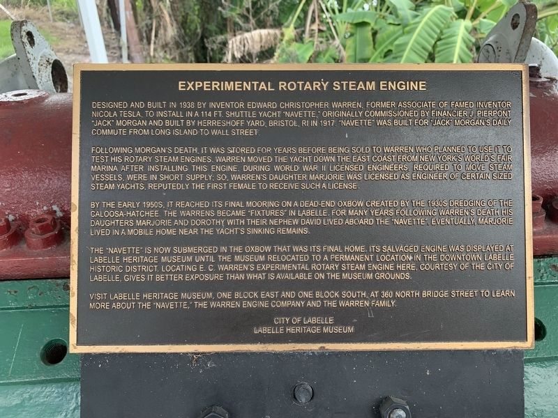 Experimental Rotary Steam Engine Marker image. Click for full size.
