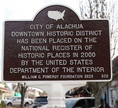 City of Alachua Downtown Historic District Marker image. Click for full size.