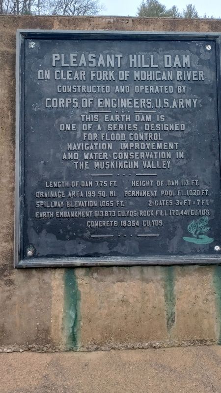Pleasant Hill Dam Marker image. Click for full size.