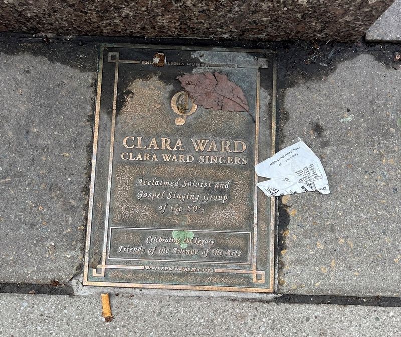 Clara Ward Marker. Click for full size. Clara Ward Marker image. Click for full size.