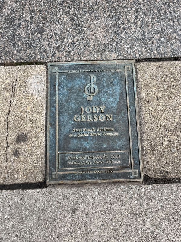 Jody Gerson Marker. Click for full size. Jody Gerson Marker image. Click for full size.