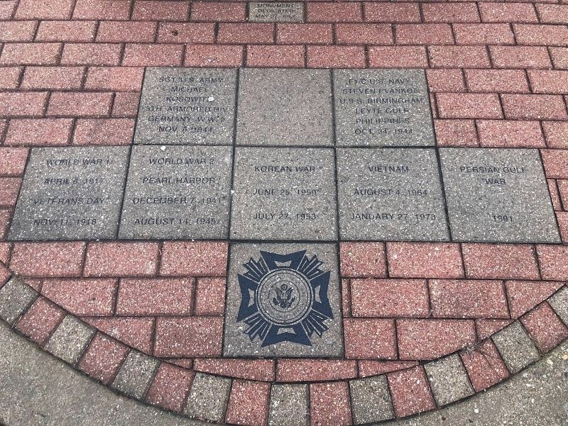 Veterans Memorial pavers. Click for full size. Veterans Memorial pavers image. Click for full size.